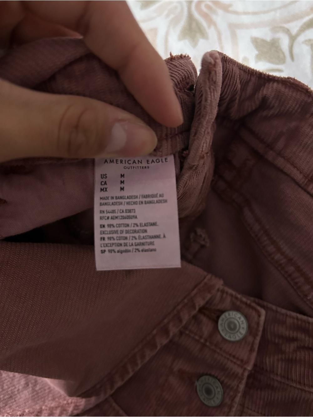 Burgundy AMERICAN EAGLE Corduroy Overall Skirt - Picture 14 of 14